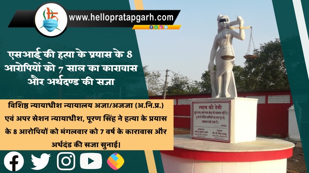 एसआई की हत्या के प्रयास के 8 आरोपियों को 7 साल कारावास और अर्थदण्ड की सजा